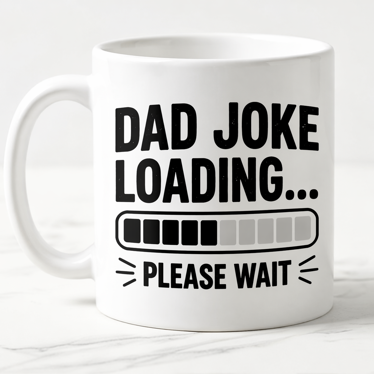 Dad Joke Loading… Please Wait Funny Mug – Novelty Gift for Dads | 11oz Ceramic Coffee Cup