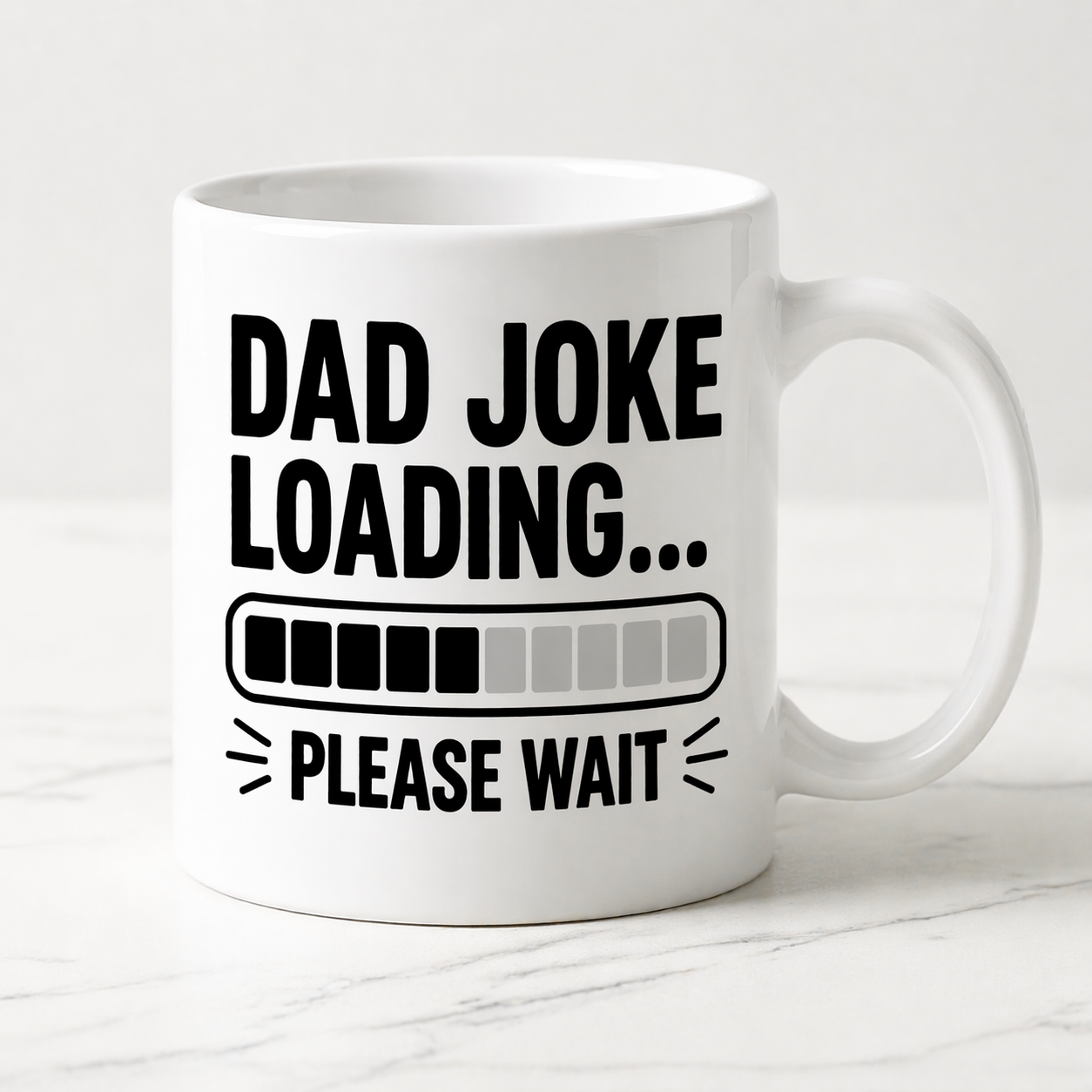 Dad Joke Loading… Please Wait Funny Mug – Novelty Gift for Dads | 11oz Ceramic Coffee Cup