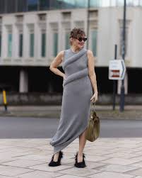 Vestido gris elegante