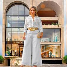 Pantalones Palazzo Blancos