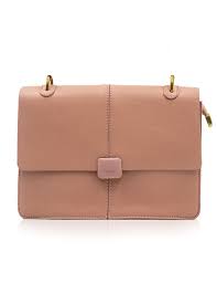 Bolso de cuero rosa