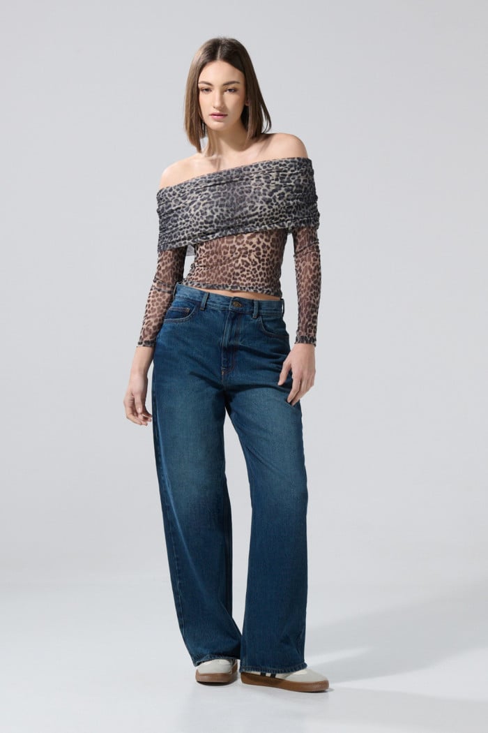 Jeans de pierna ancha para mujer