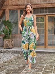 Mono largo estampado tropical