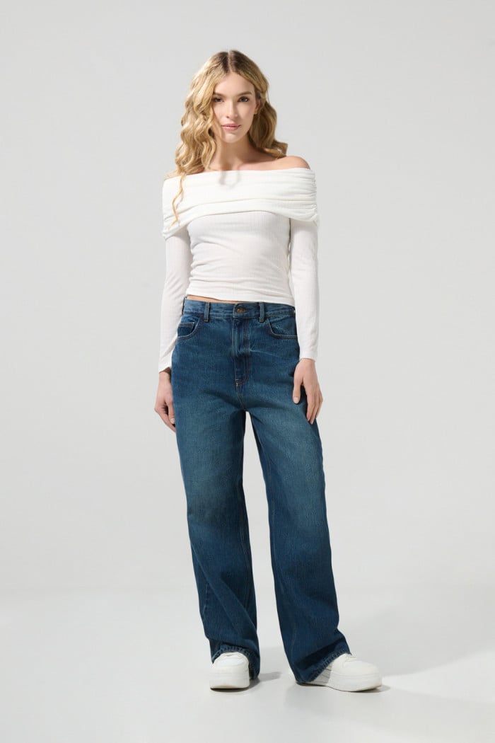 Jeans vaqueros de pierna ancha