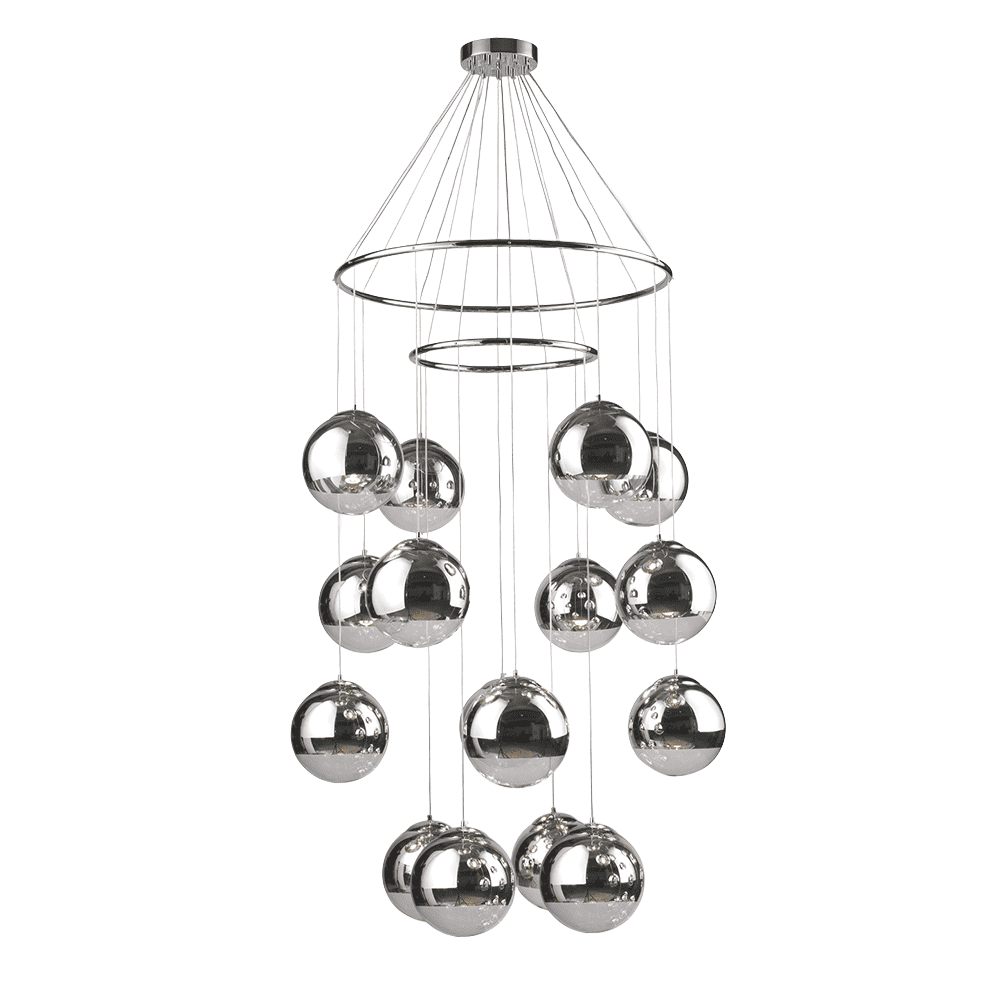 Lámpara Colgante Esferas de Cromo Verona