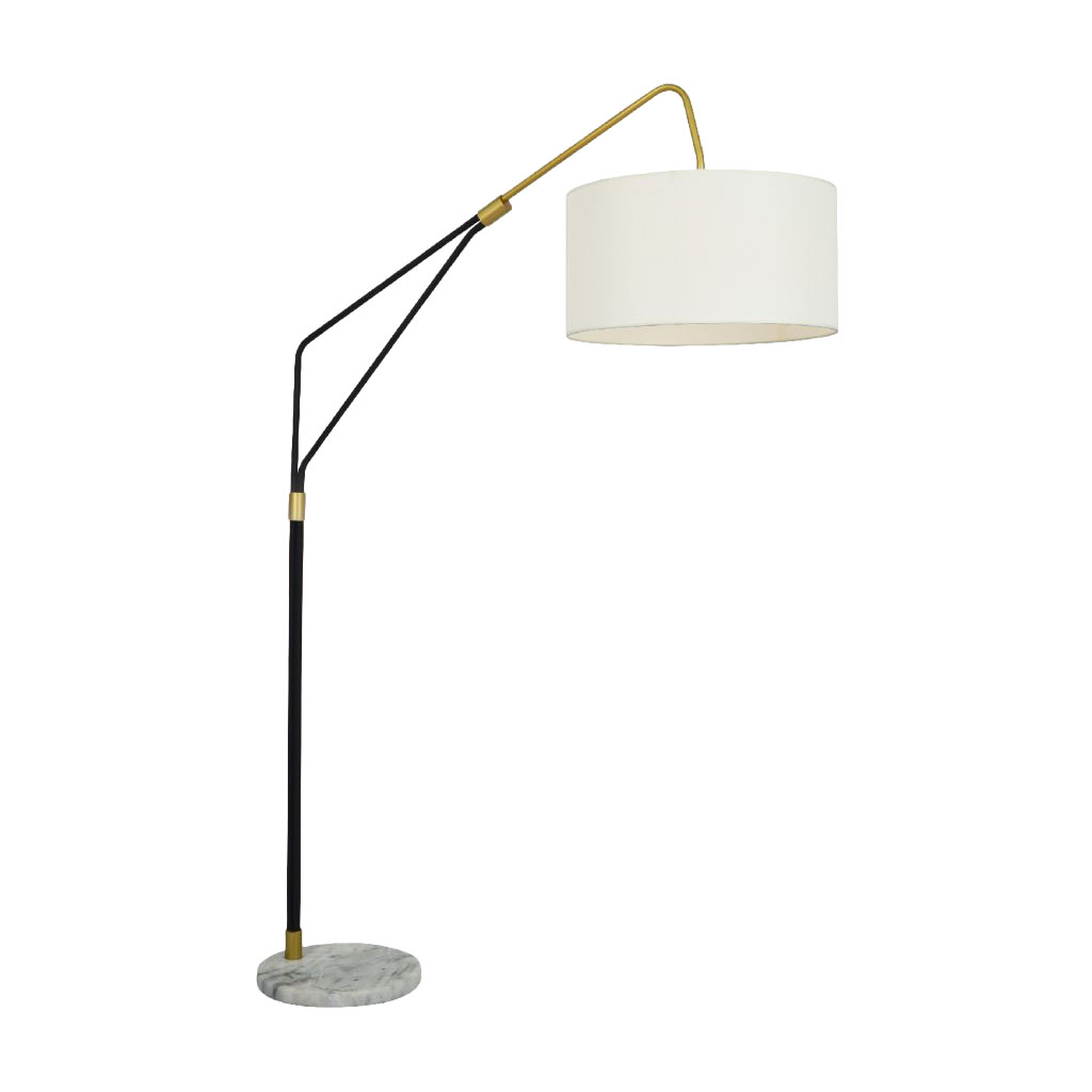 Lámpara de Piso Arco Mármol y Latón Amalfi