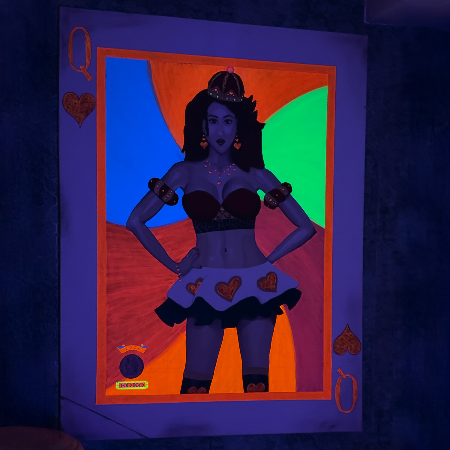 Cuadro Carta Corazones