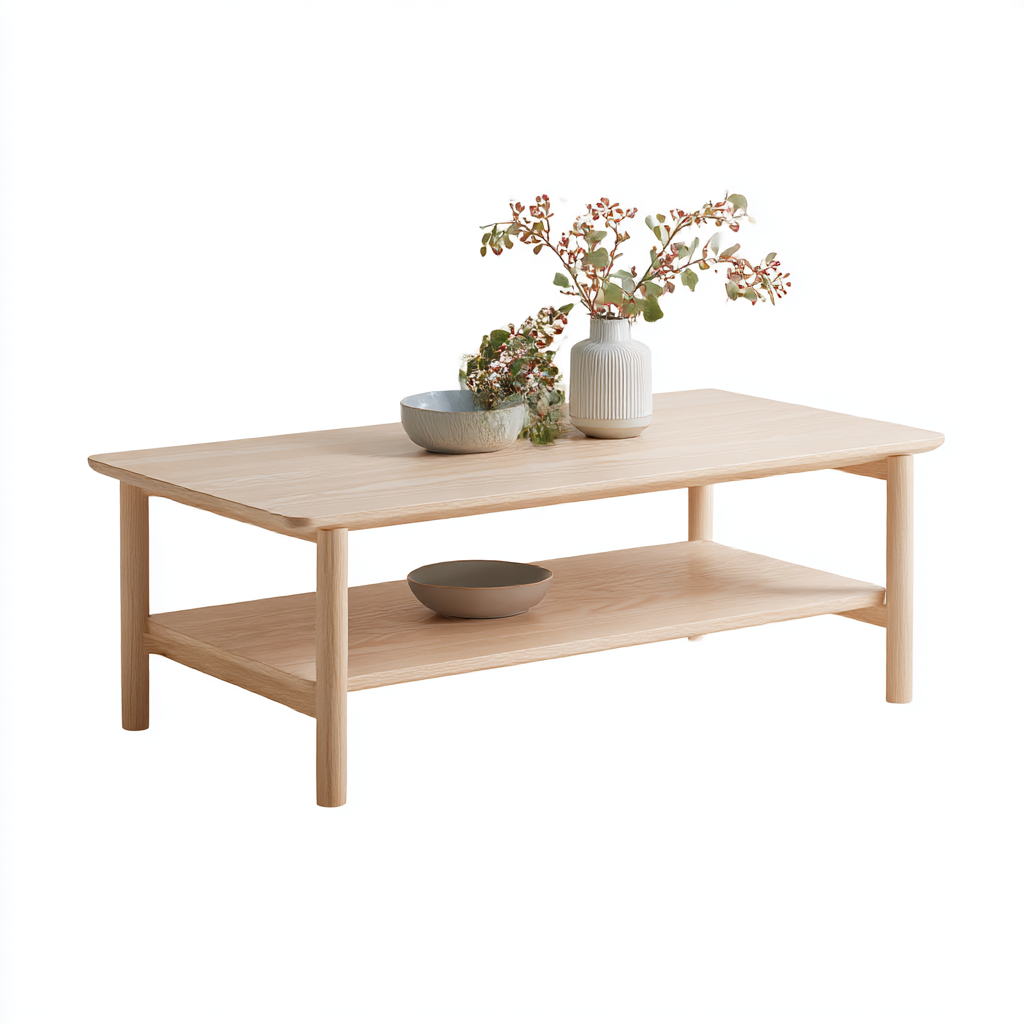Mesa de Centro en Madera Natural Aura