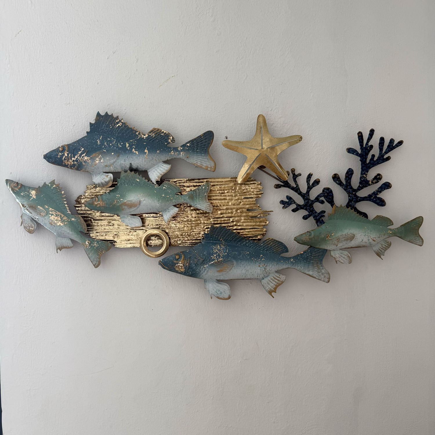 Adorno Pared Peces Azules