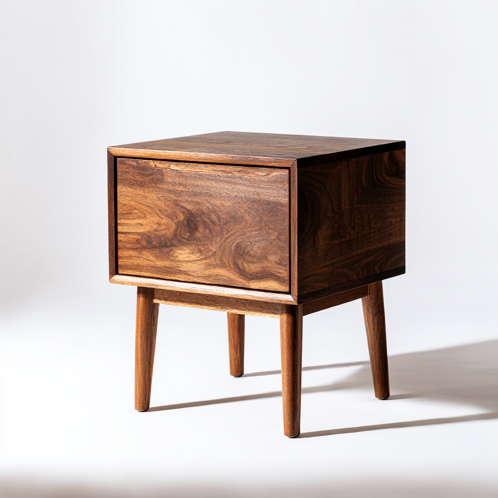Mesa Auxiliar de Madera Ébano