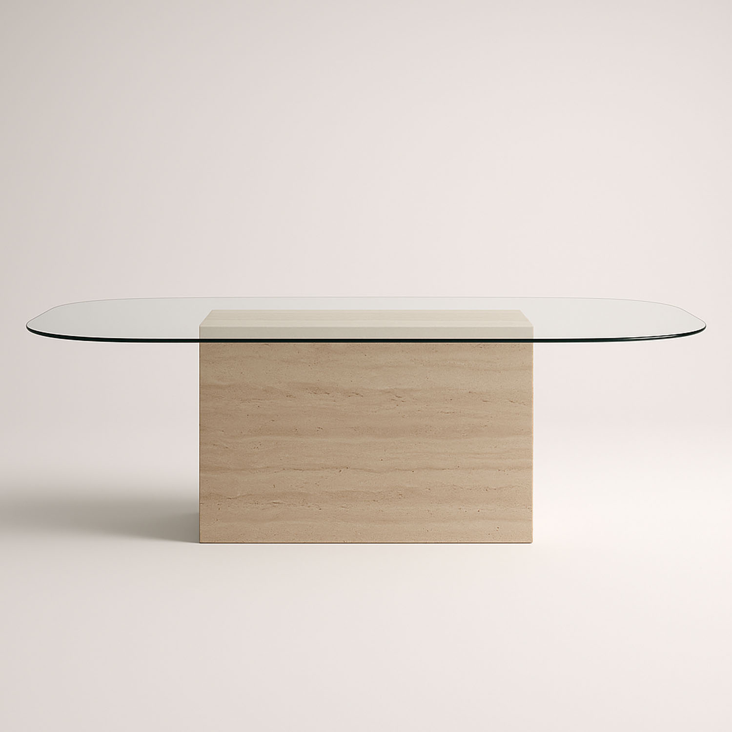 Mesa de Comedor Palmira en Encino y Cristal