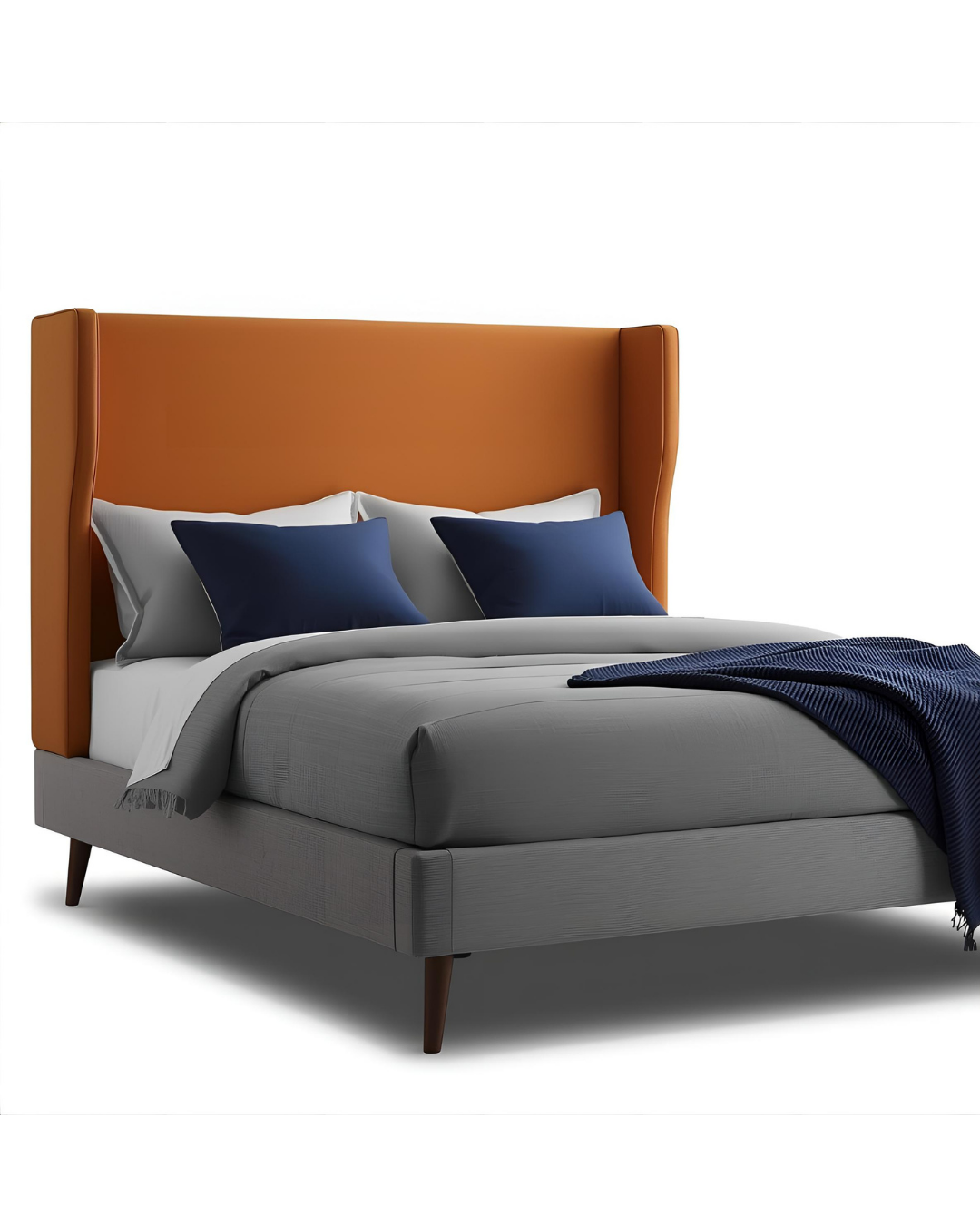 Cama Matrimonial de Lino Naranja