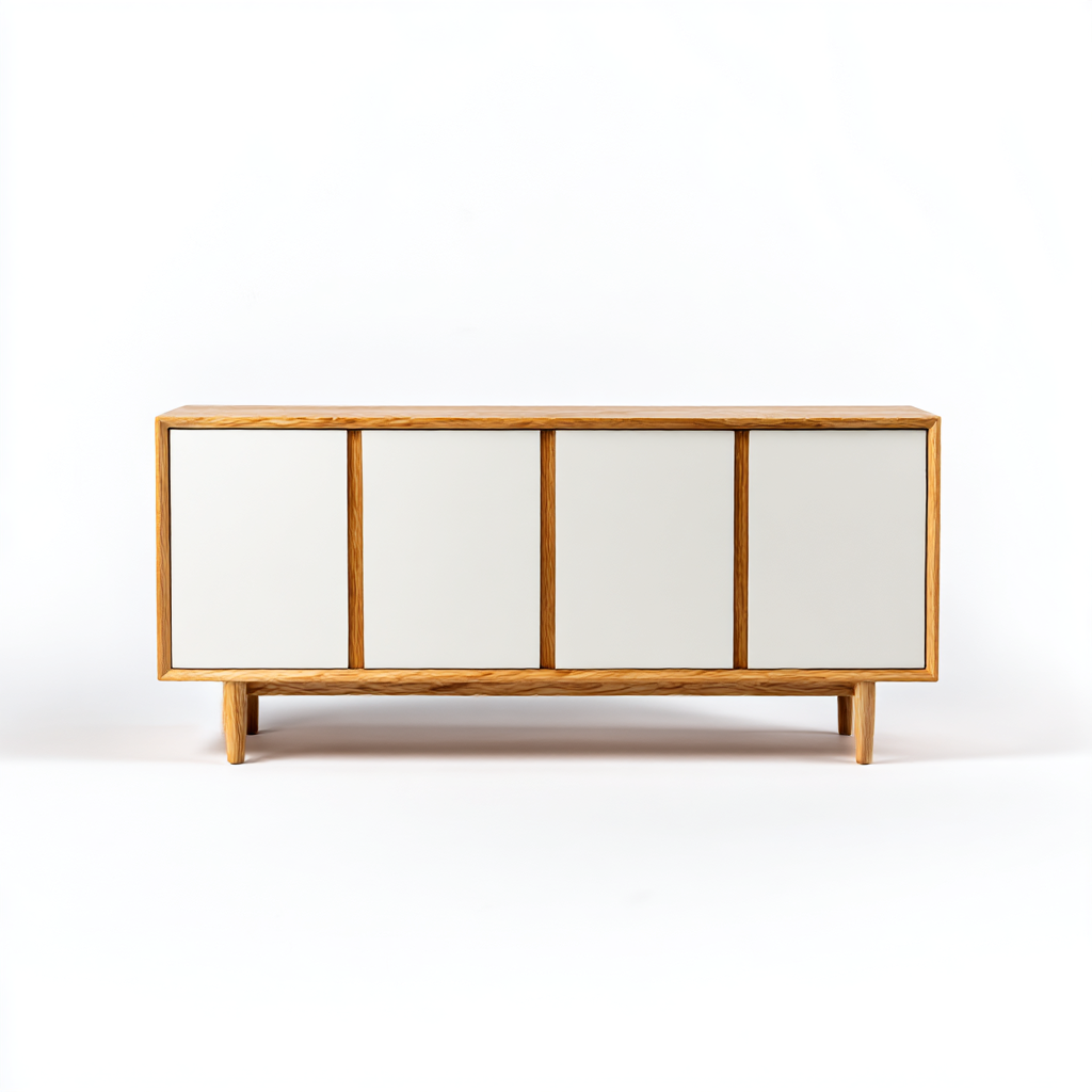 Elegancia Natural en Madera y Blanco