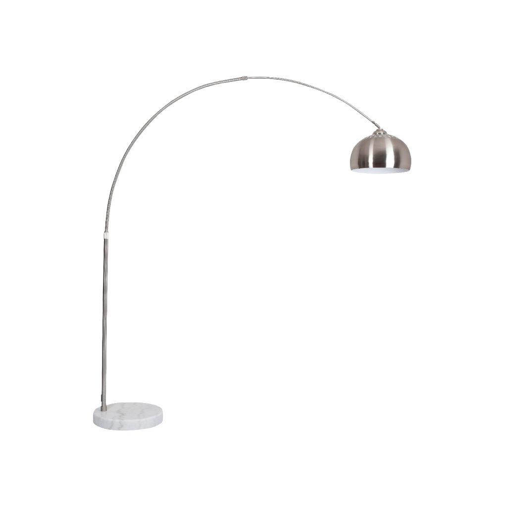 Lámpara de Piso Arco en Acero y Mármol Granada