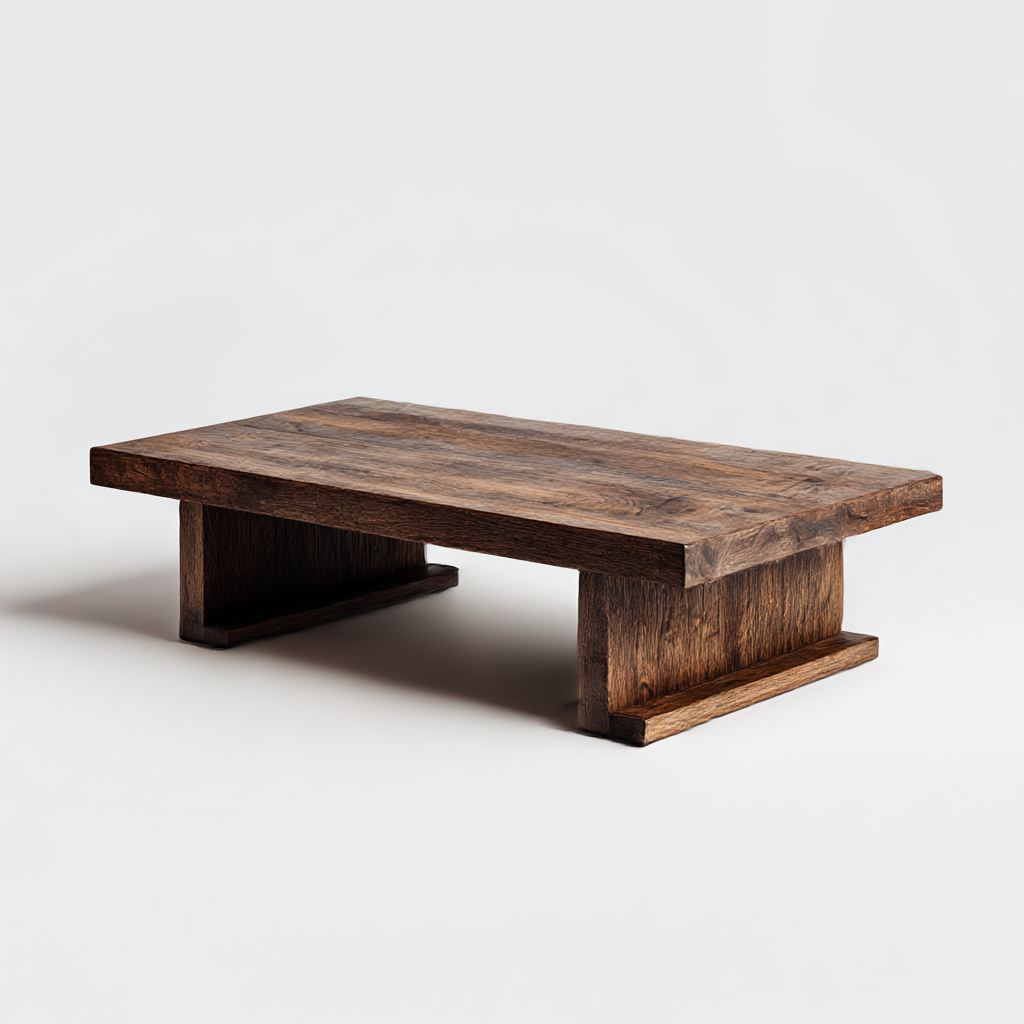 Mesa de Centro Rústica en Madera de Parota