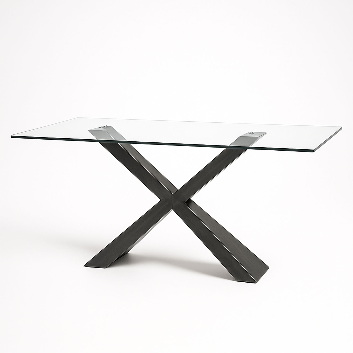 Mesa de Centro Éclat de Cristal Templado de 9mm y Acero