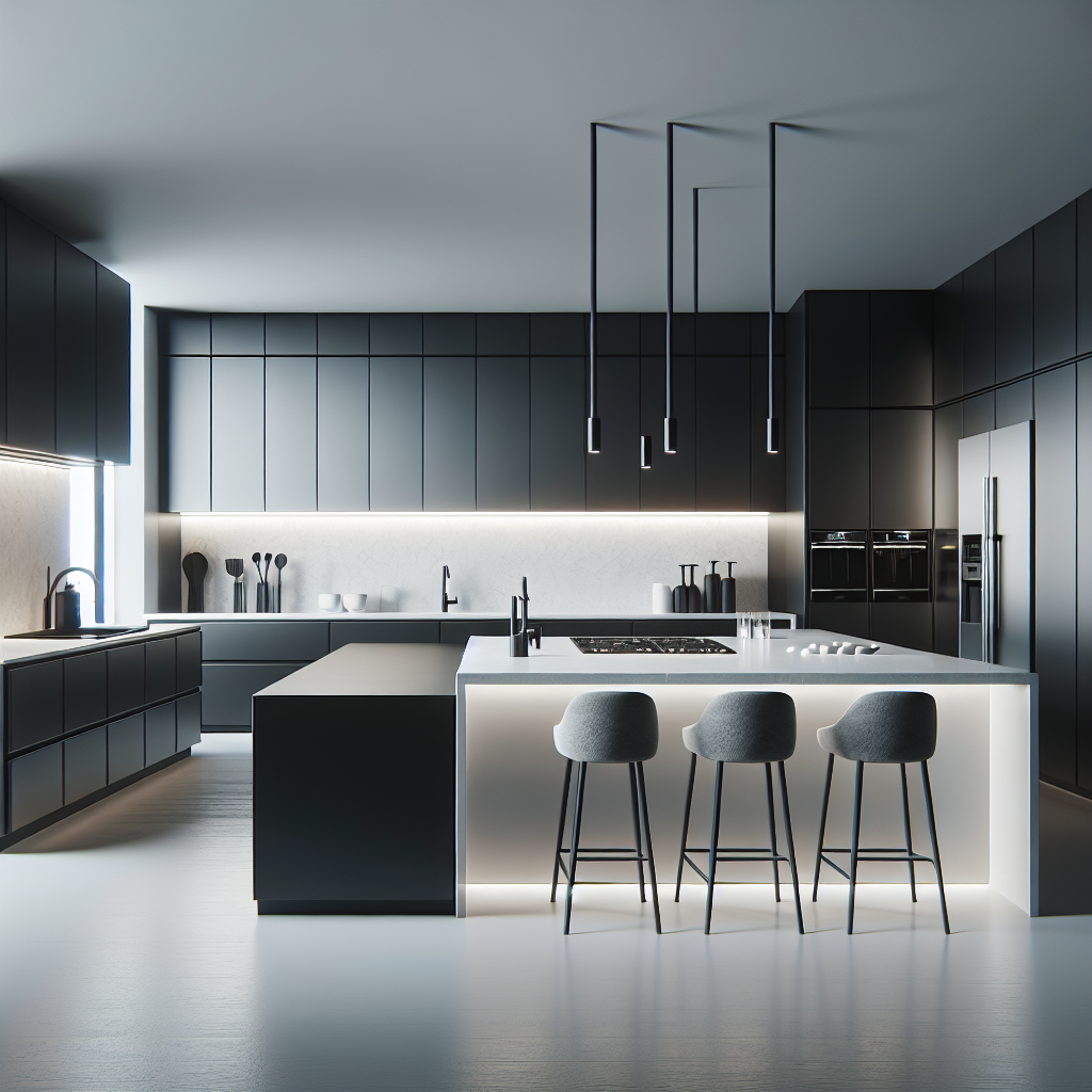 Midnight Elegance - Cocina Integral Negra