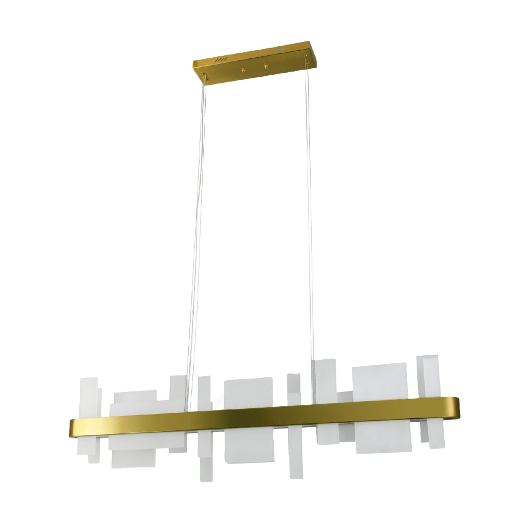 Lámpara Colgante Prisma Dorado Cartagena