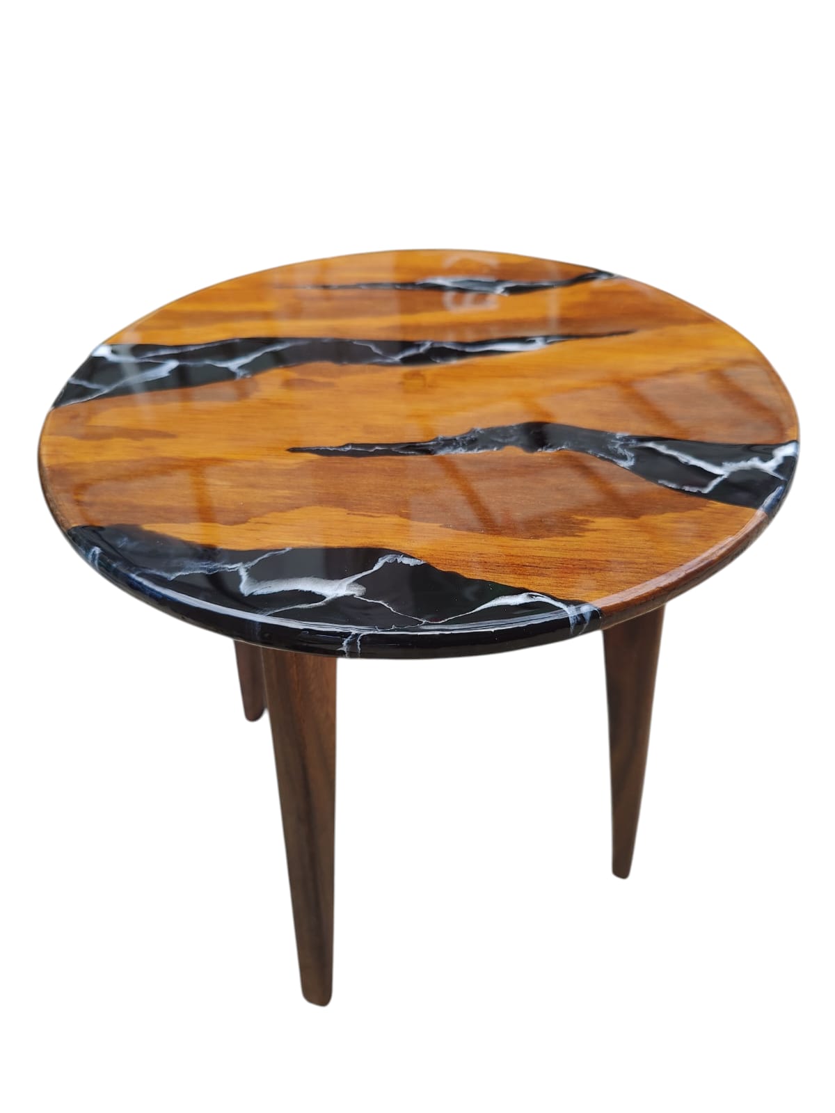 Mesa de Comedor de Resina y Madera
