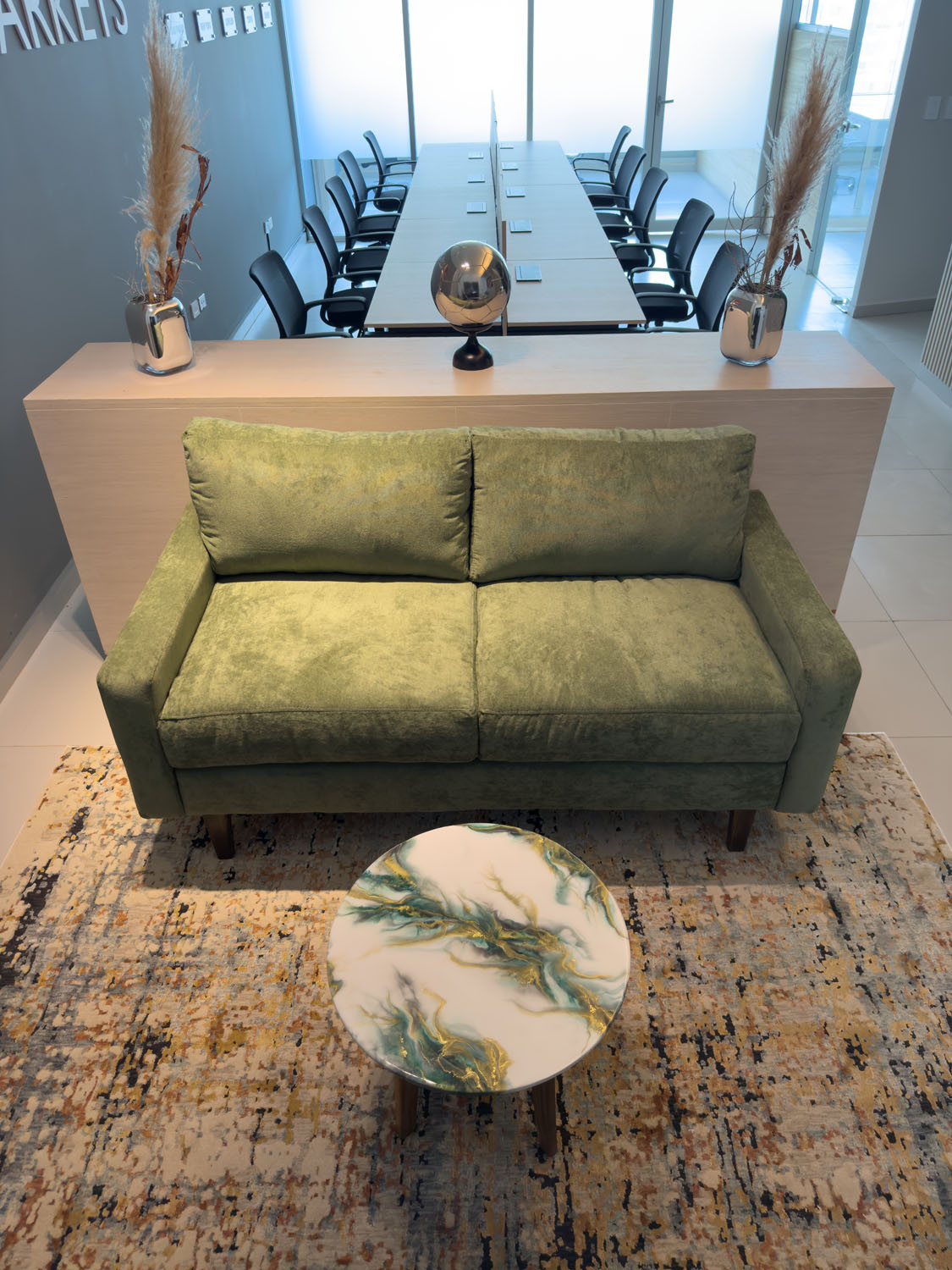 Loveseat de Terciopelo Verde Esmeralda