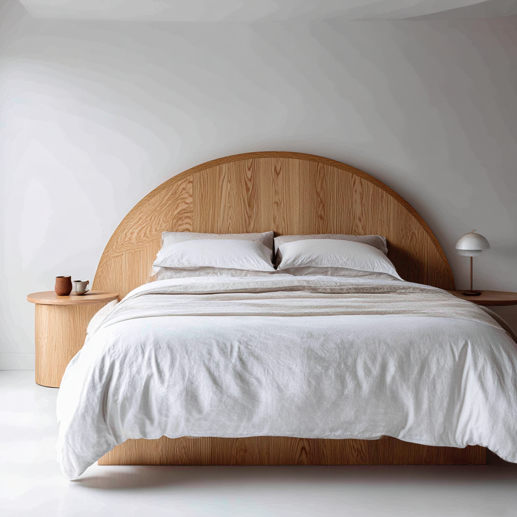 Cama Arco de Madera Natural