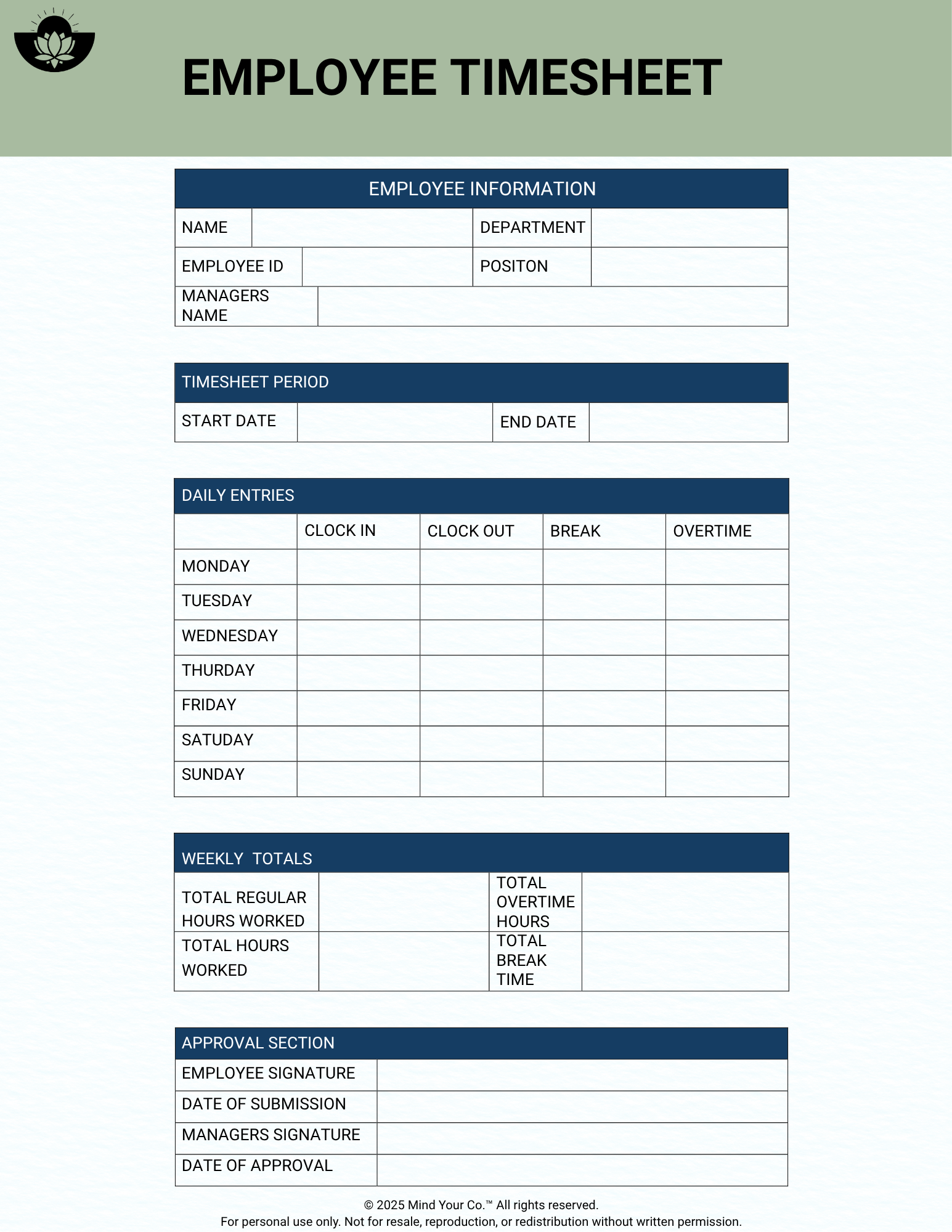 Employee Timesheet