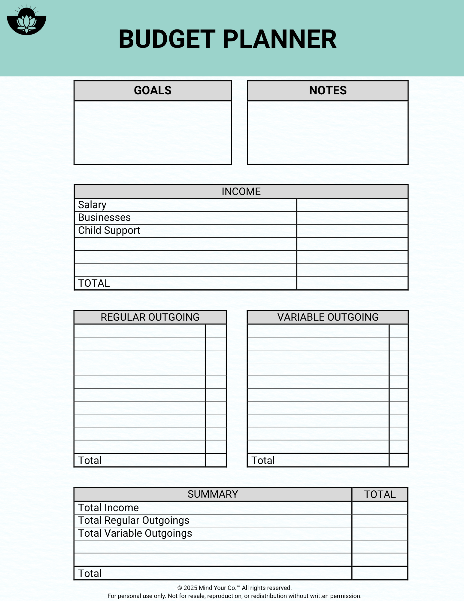 Budget Planners