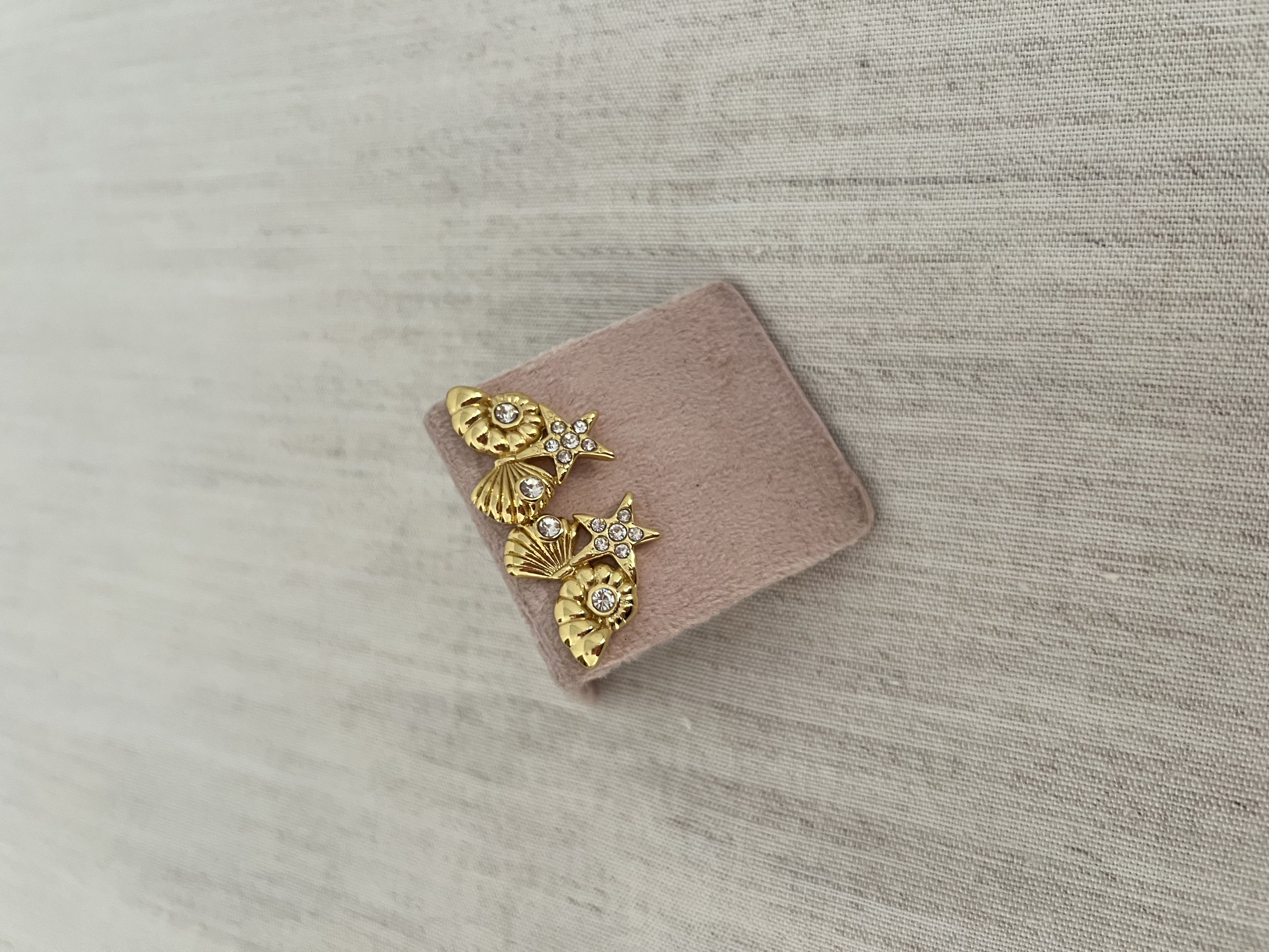 Brincos de conchas com estrela