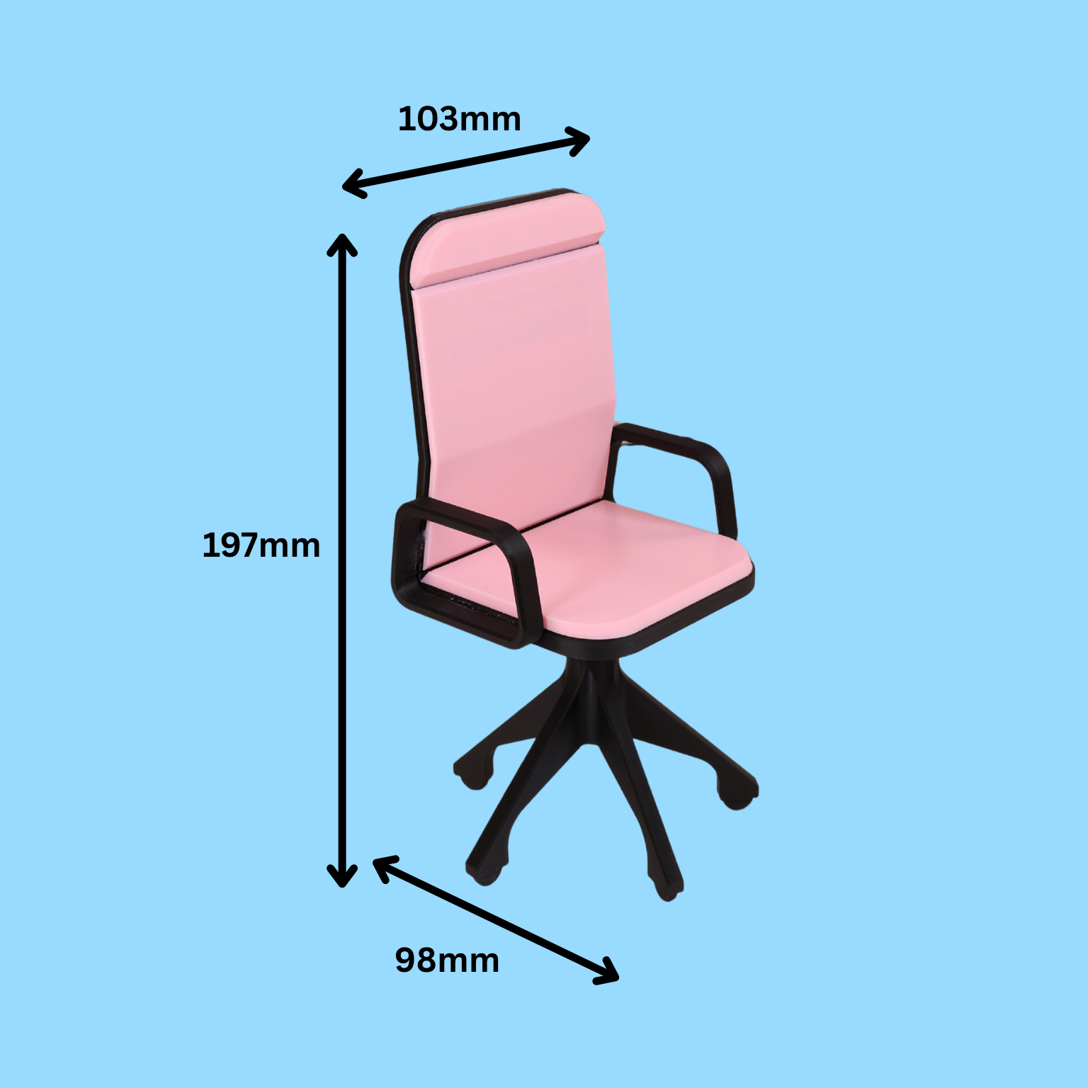 Miniatur Bürostuhl 1:6