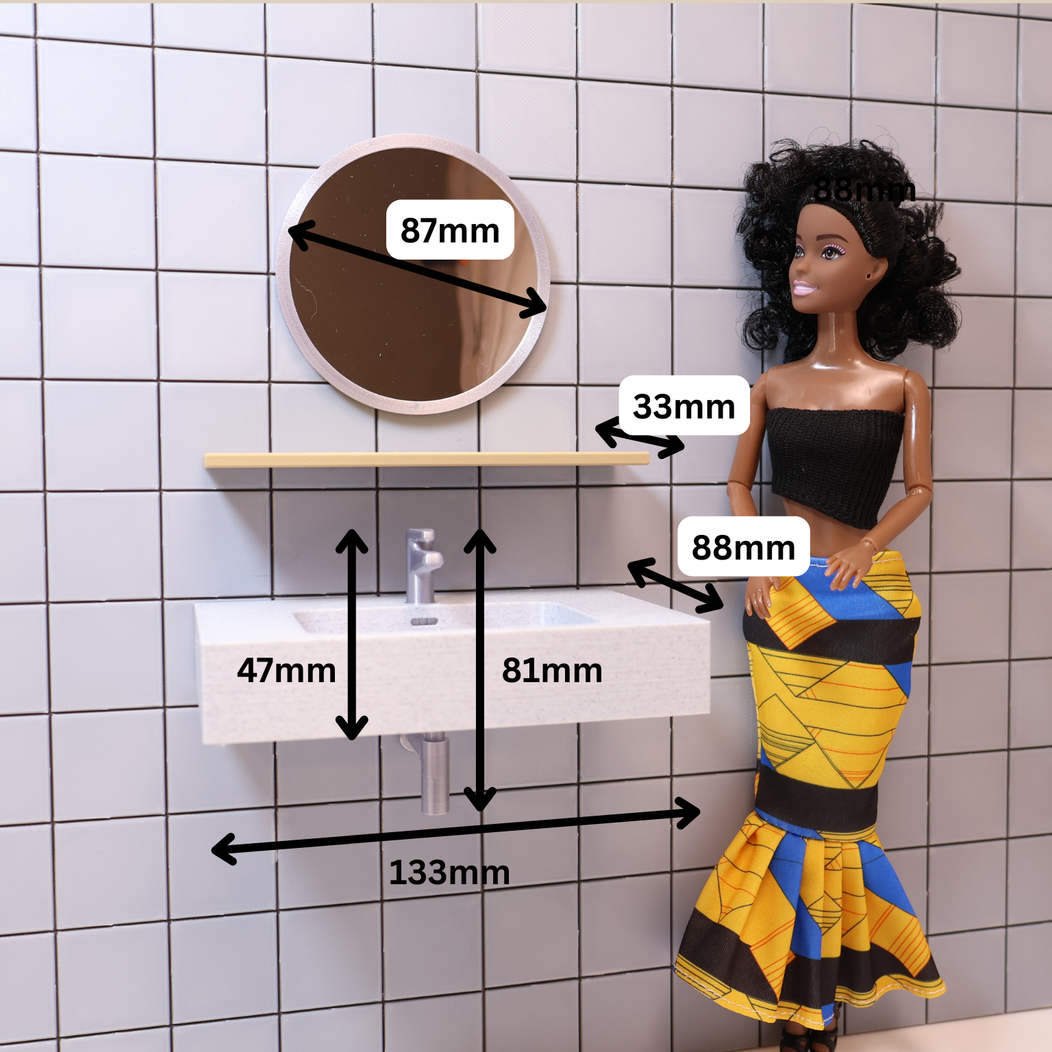 Miniatur-Badezimmer-Set