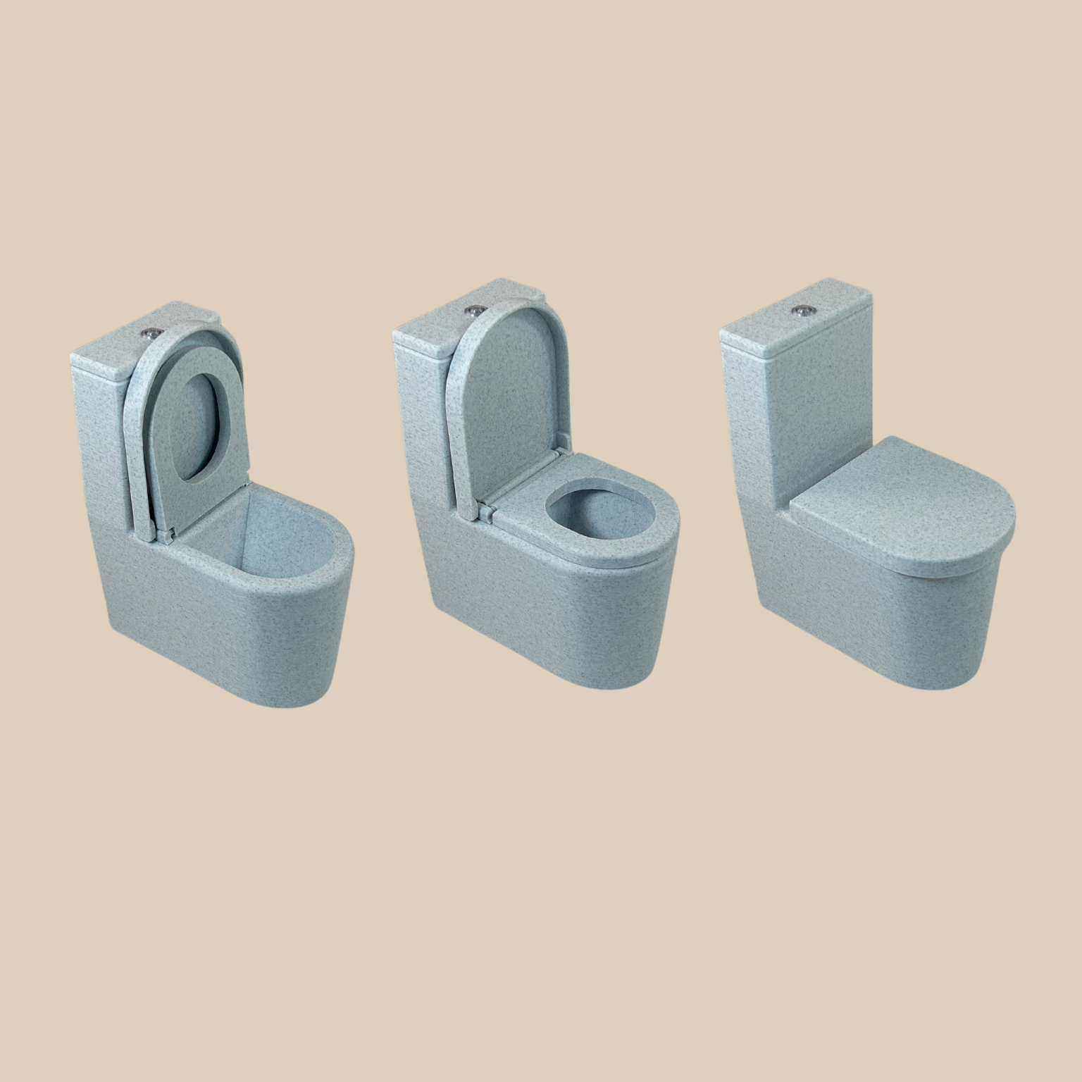 Miniatur-Toilette Marmor im Maßstab 1:6