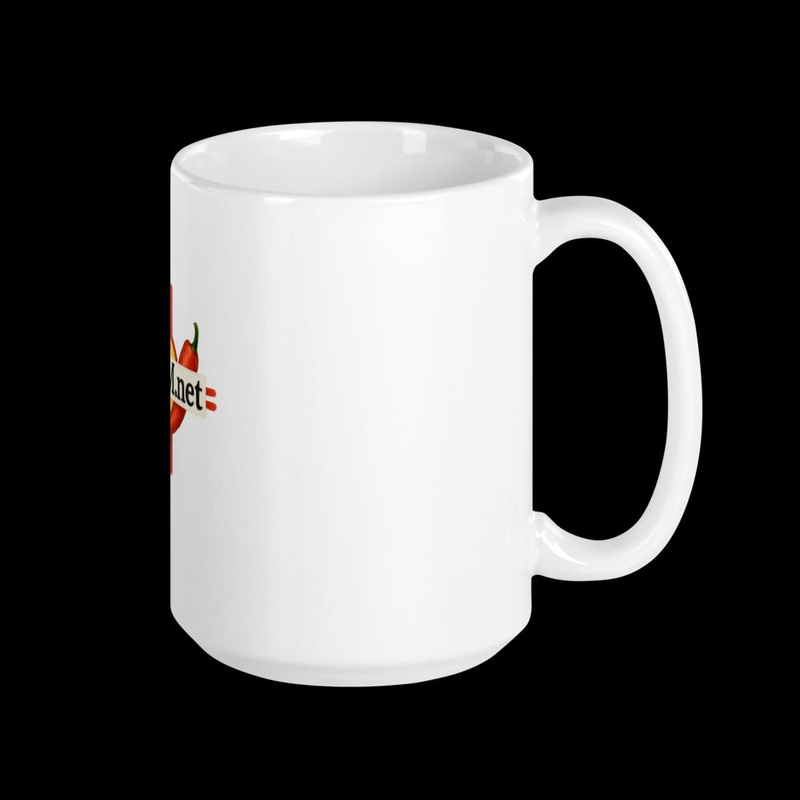 White glossy mug