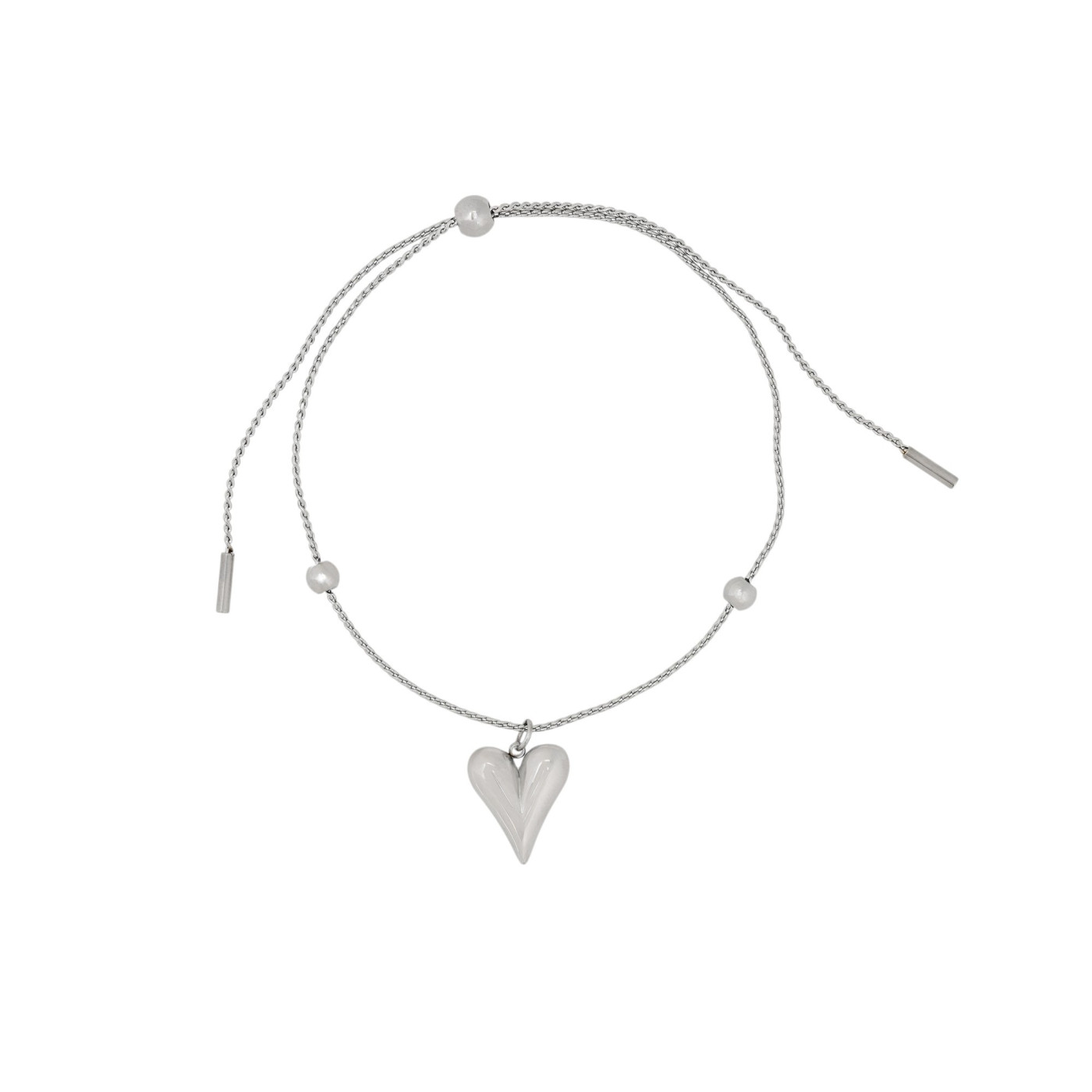 Pulseira de coração dourado
