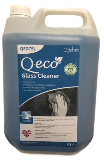 Q-Eco 5L Glass Cleaner 5L & 6 x 750ml