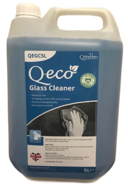 Q-Eco 5L Glass Cleaner 5L & 6 x 750ml