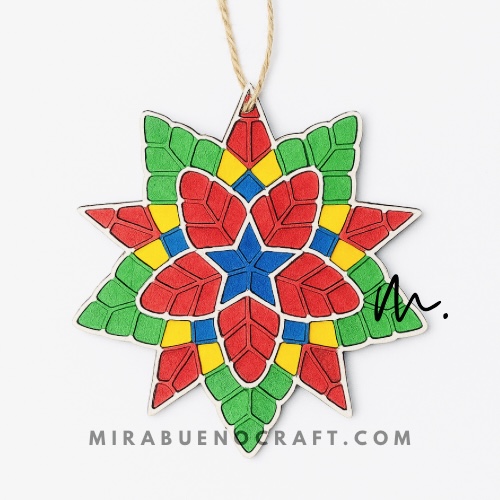 Filipino Parol Wooden Ornament
