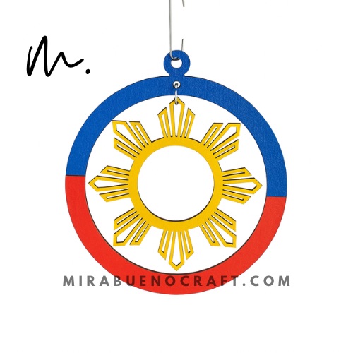 Filipino Sun Wood Ornament