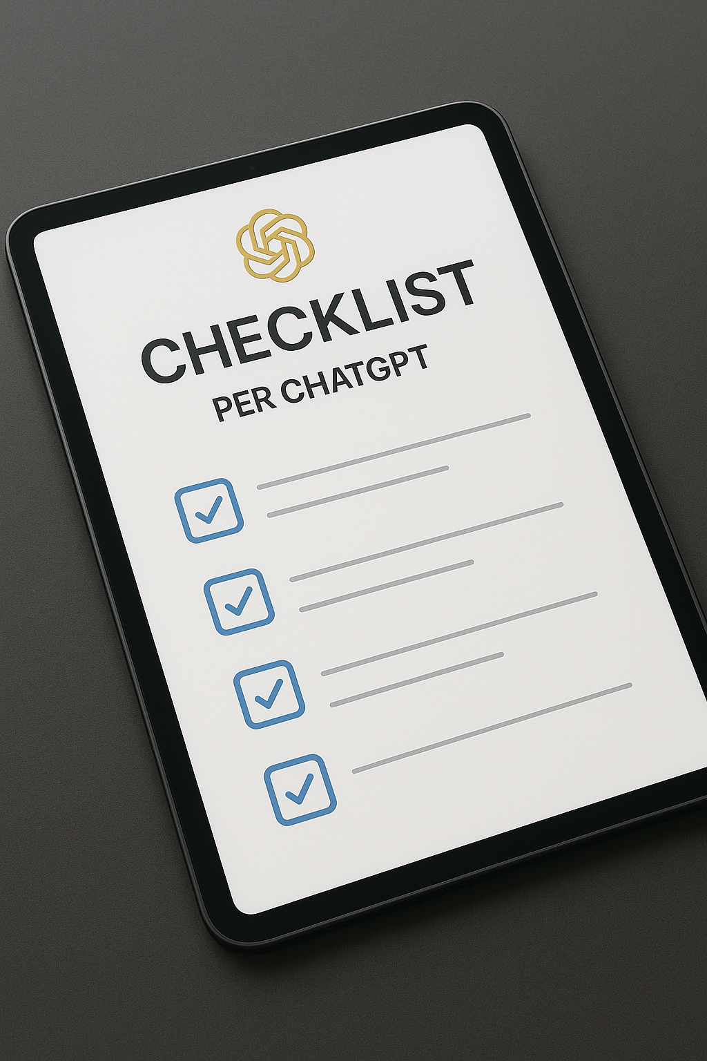 CHECKLIST PER CHATGPT