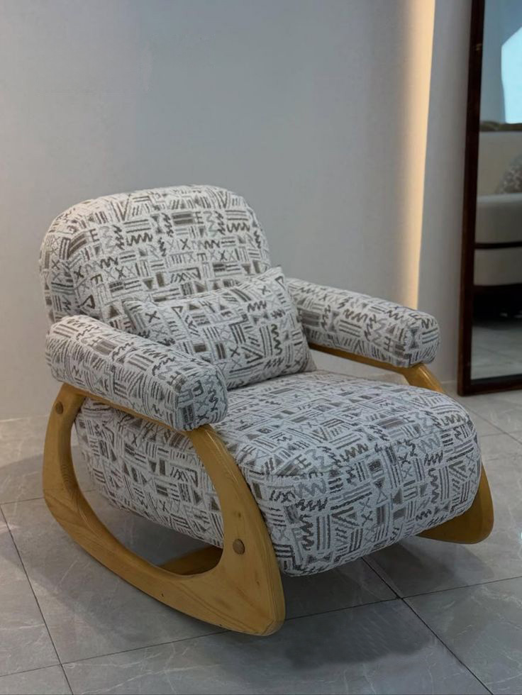 Modern Patterned Rocking Chair
