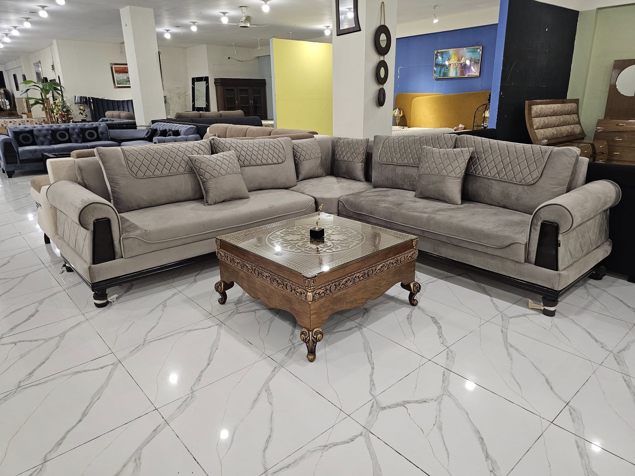 Modern L-Shaped Sofa Set