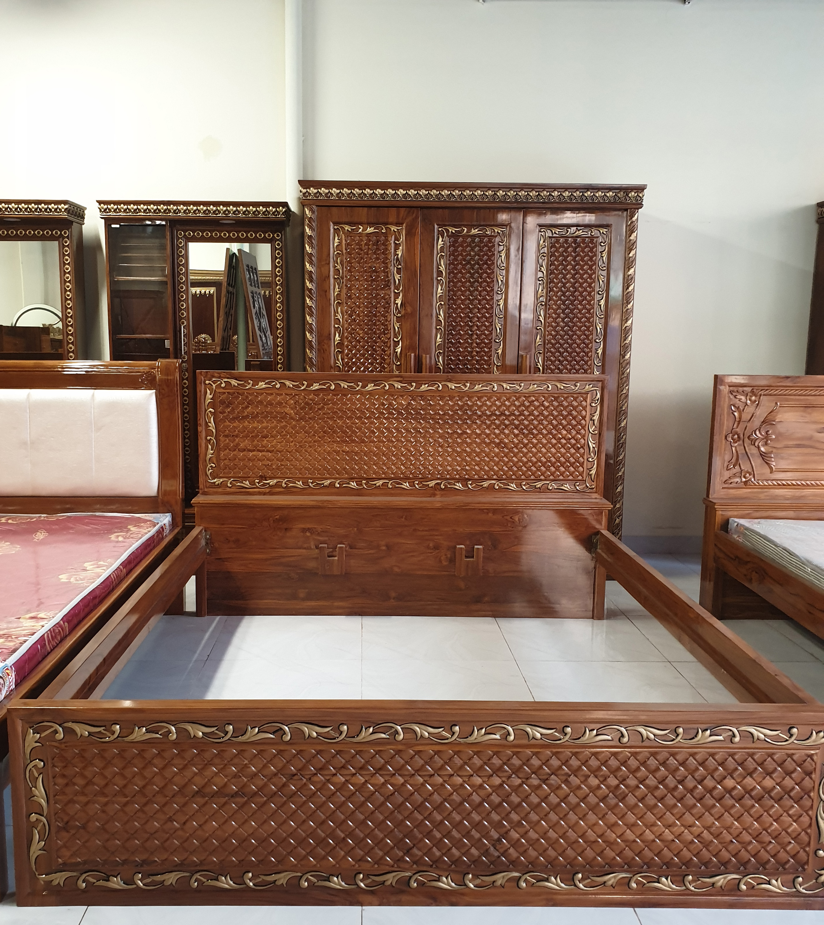 Handcrafted Wooden Bed Frame
