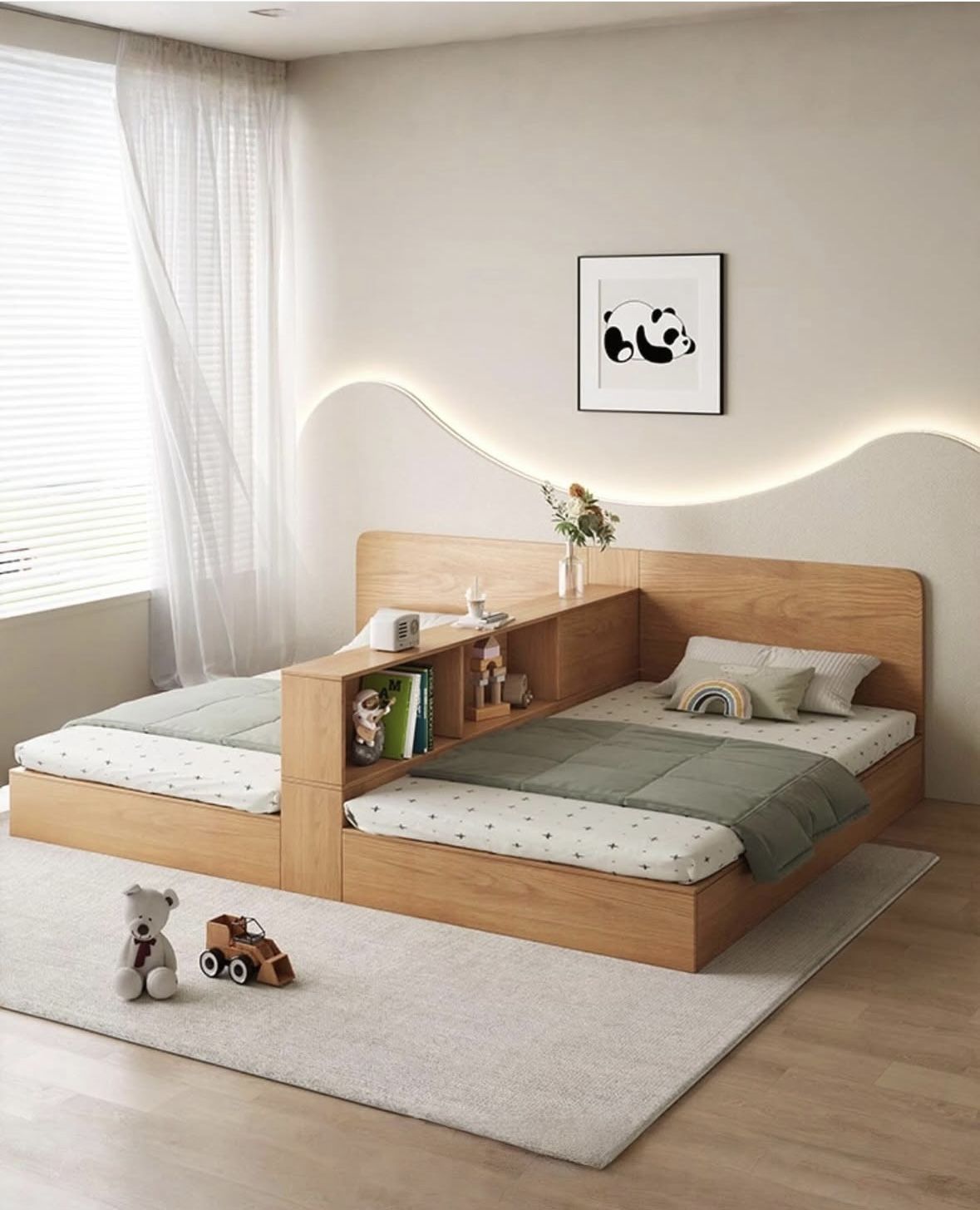 Children's Wooden Corner Bed