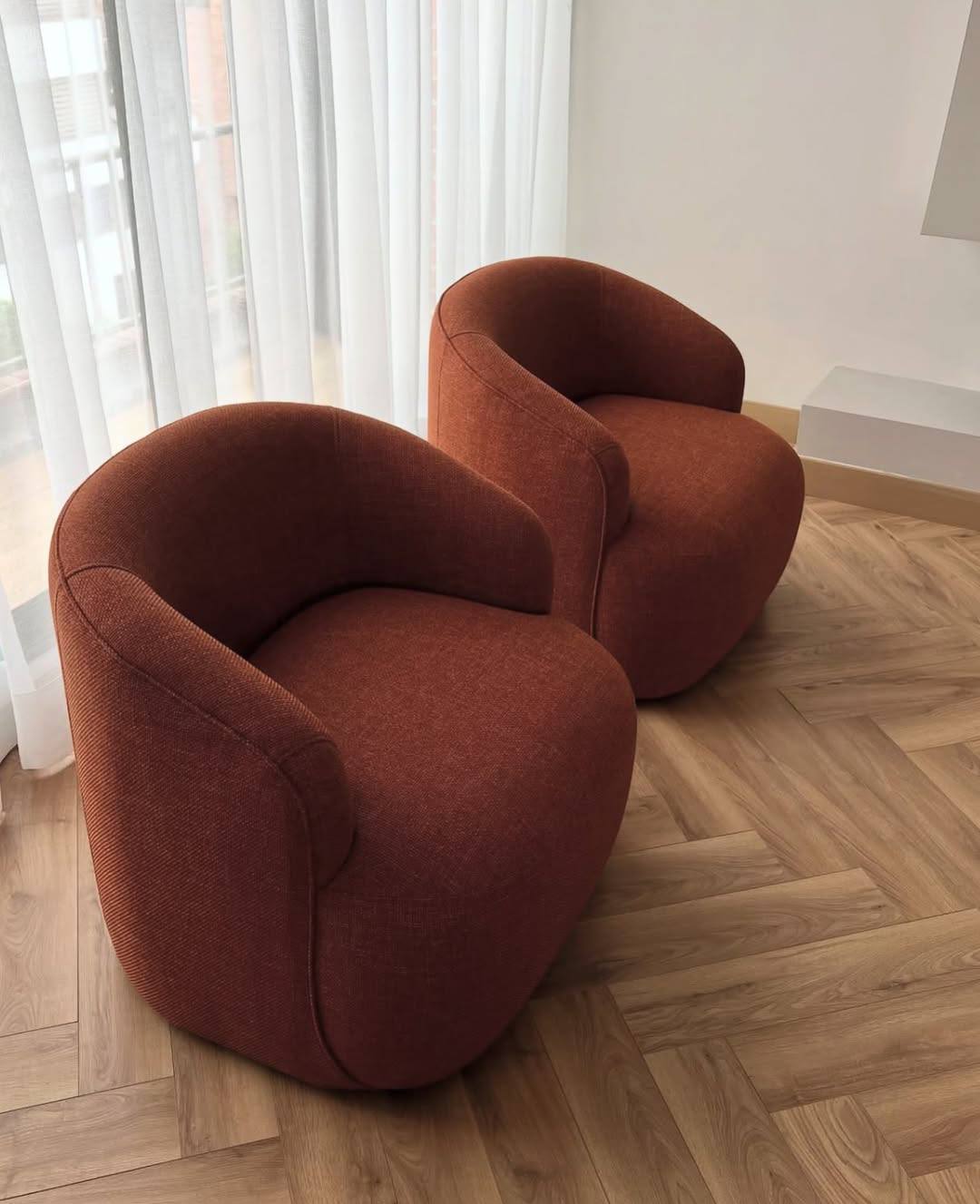 Modern Curved Armchairs