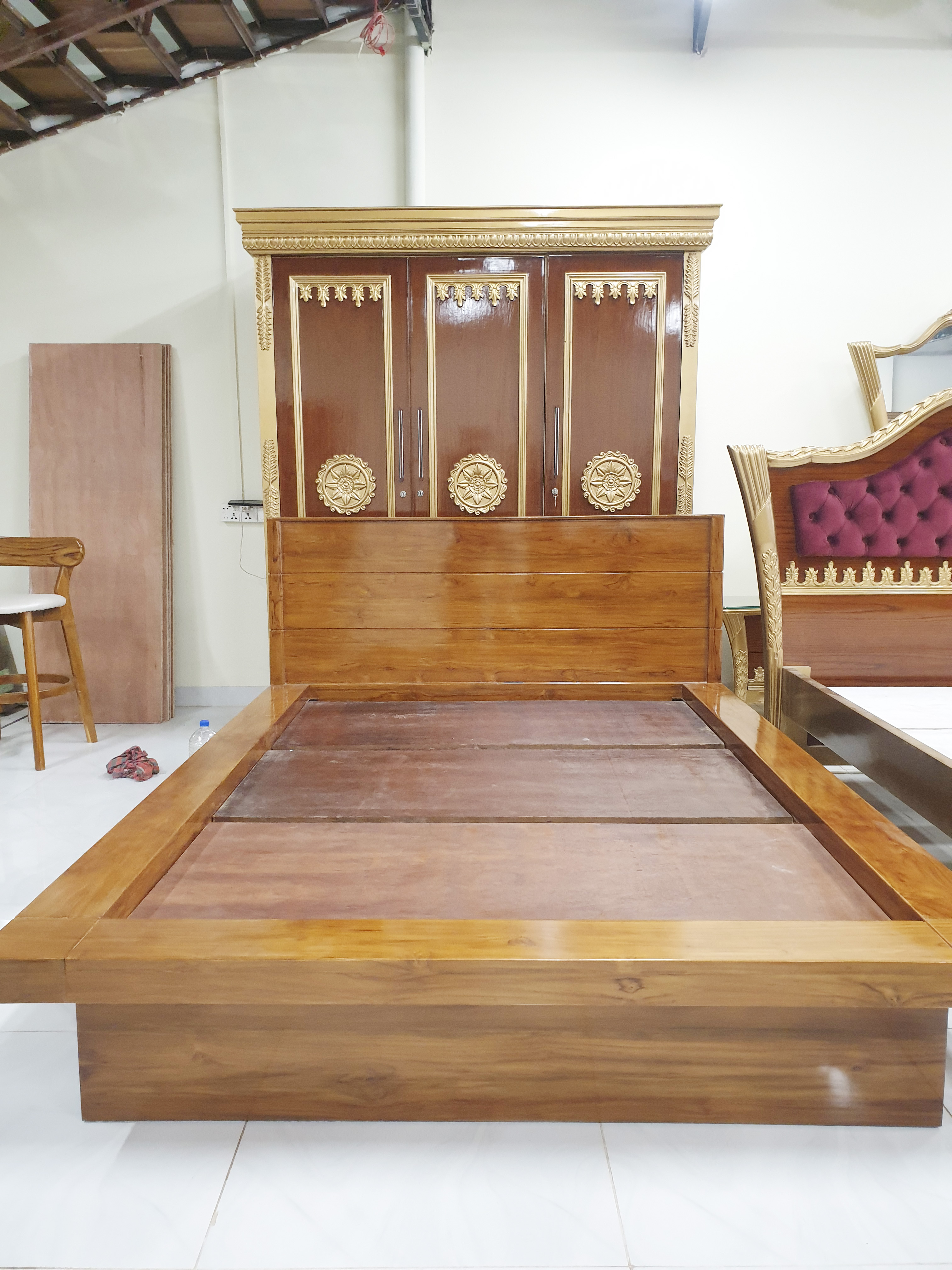 Solid Wooden Bed Frame
