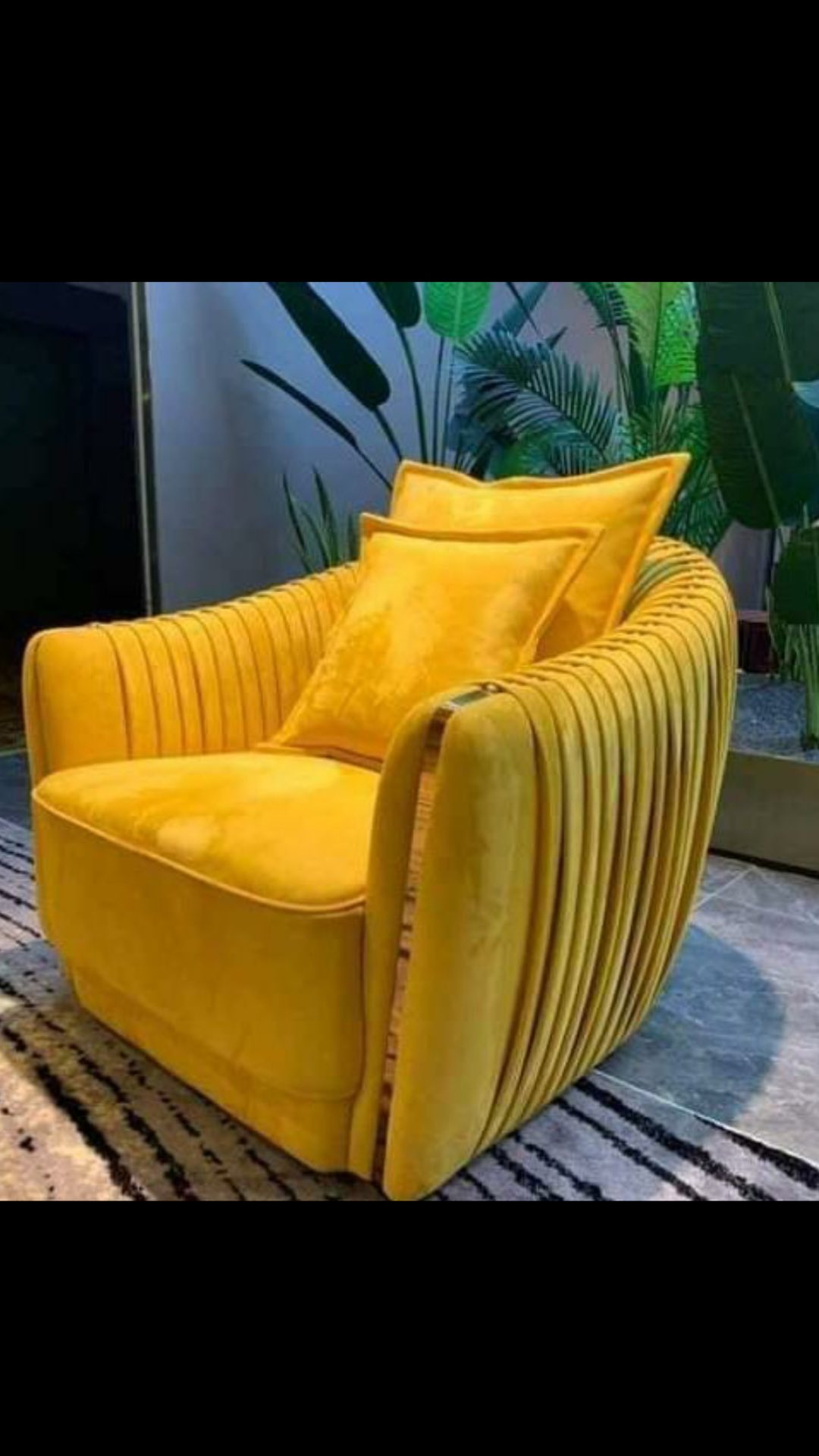 Yellow Velvet Armchair