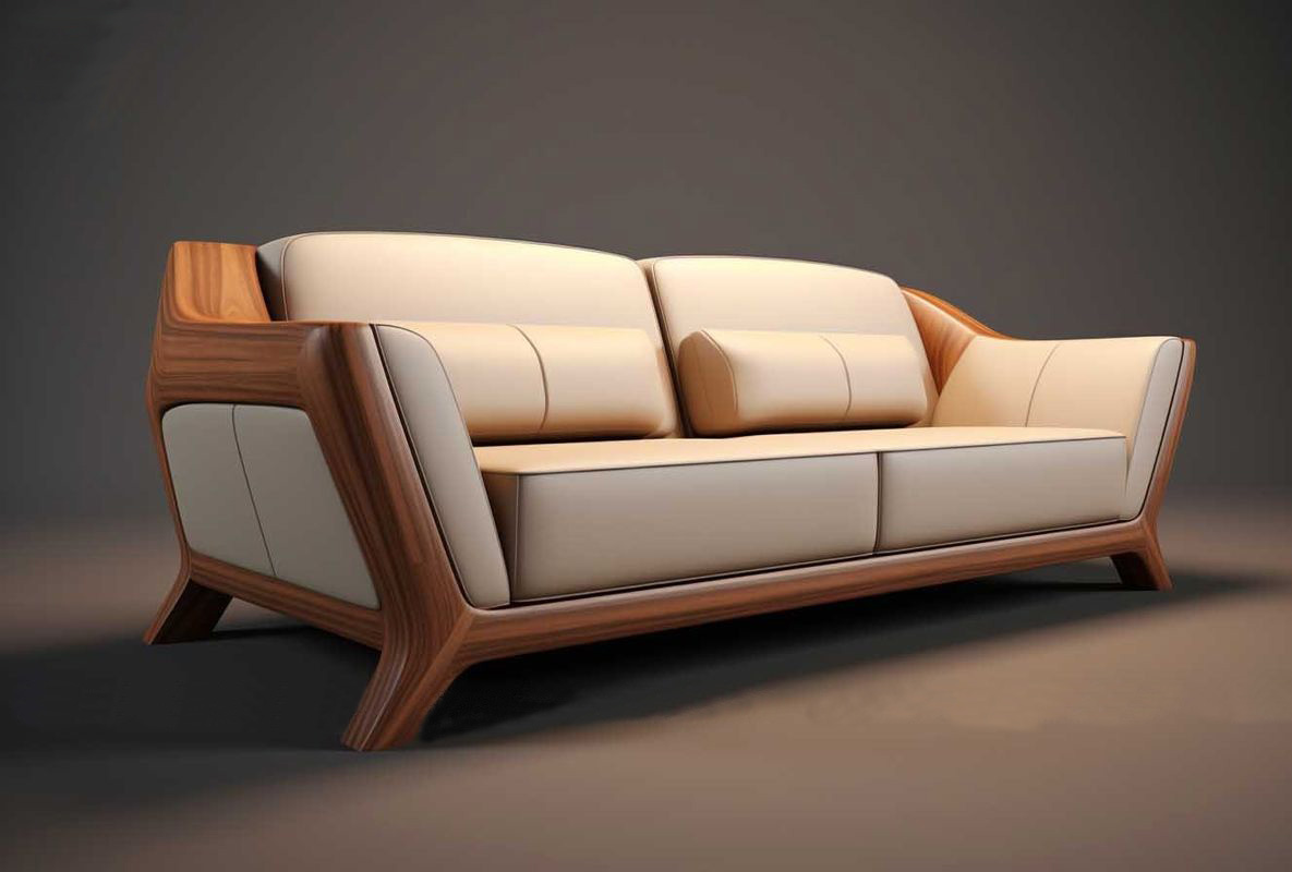 Modern Wooden Frame Sofa