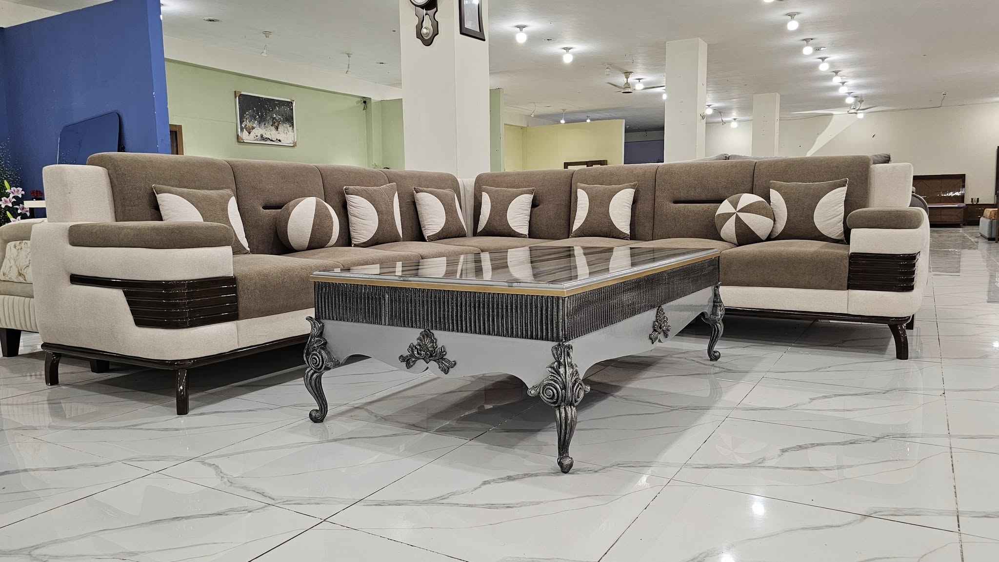 Modern L-Shaped Sofa Set