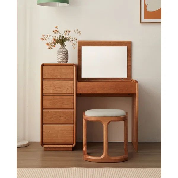 Wooden Vanity Table Set