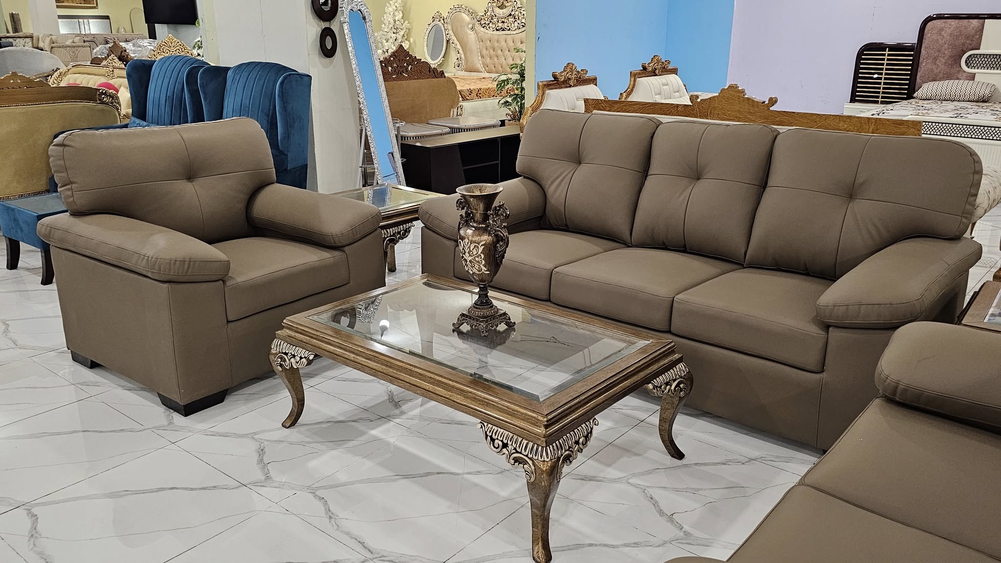 Brown Sofa Set