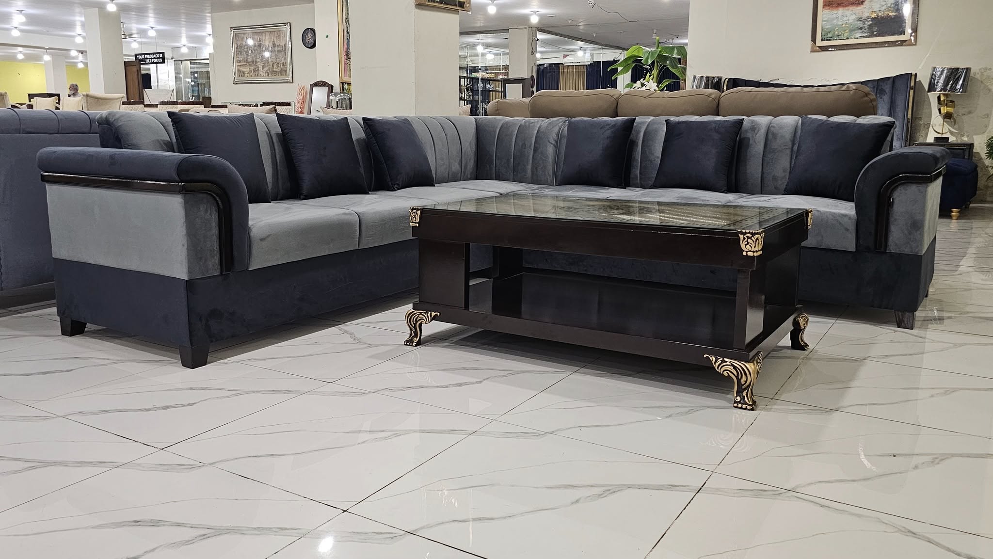 Modern L-Shaped Sofa Set